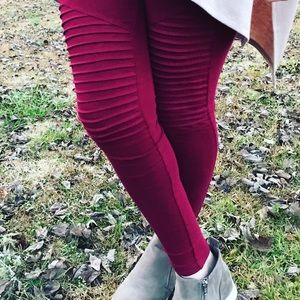 Cabernet Moto Leggings
